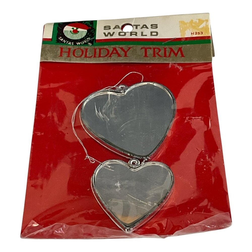 Vintage 1980s Kurt Adler Santas World Holiday Trim Heart Ornament – 4" – NIP – C